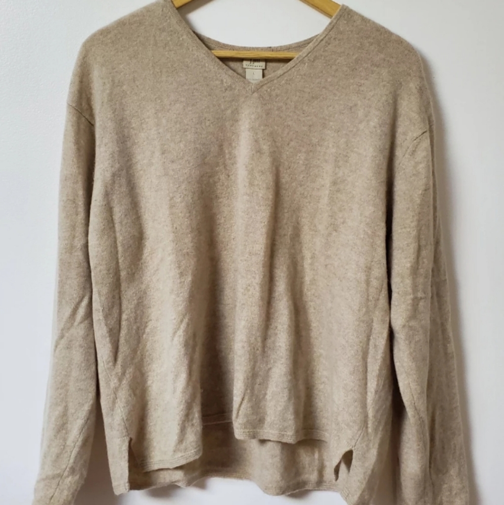 J. JILL Light beige oatmeal Cashmere sweater